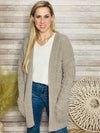 Taupe Cable Knit Cardigan1- -Trendy Me Boutique, Granada Hills California