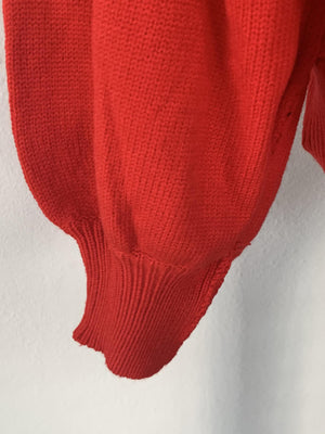 Red Boat Neck Sweater- -Trendy Me Boutique, Granada Hills California