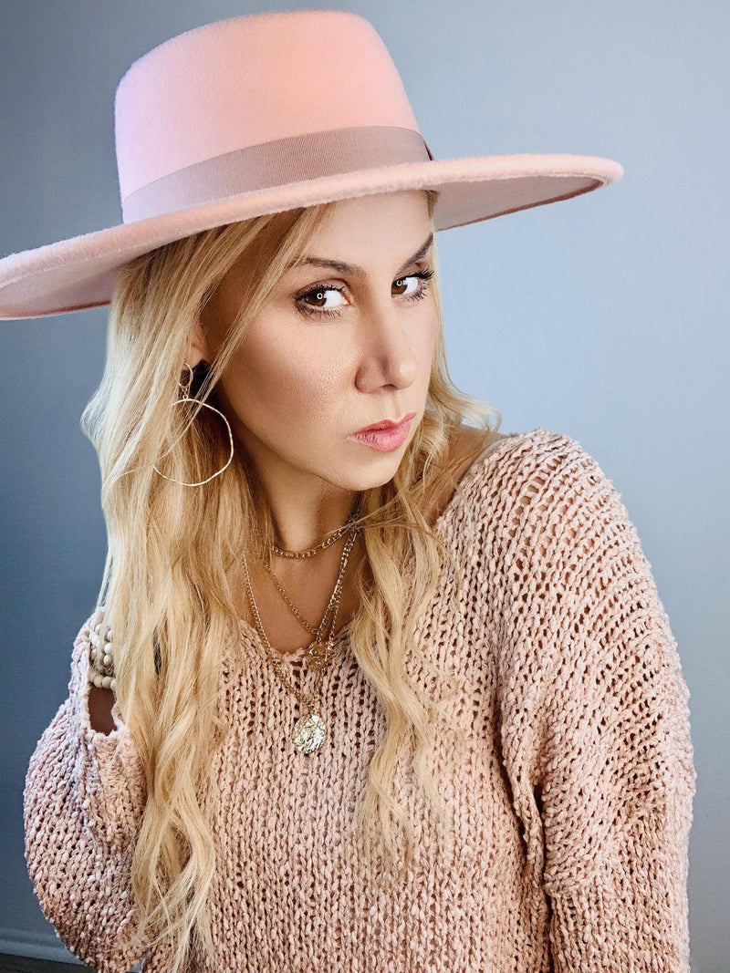 Icco Pink Panama Hat- -Trendy Me Boutique, Granada Hills California