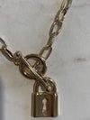 Gold Lock Necklace- -Trendy Me Boutique, Granada Hills California