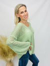 Sage Detail Sweater- -Trendy Me Boutique, Granada Hills California