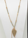 Grey Arrowhead Necklace- -Trendy Me Boutique, Granada Hills California