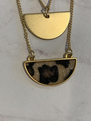 Triple Leopard Necklace- -Trendy Me Boutique, Granada Hills California