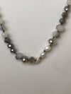 Grey Beaded Necklace- -Trendy Me Boutique, Granada Hills California