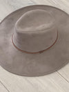 Taupe Rope Trim Hat- -Trendy Me Boutique, Granada Hills California