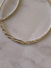 Hammered Loop Silver Earrings- -Trendy Me Boutique, Granada Hills California
