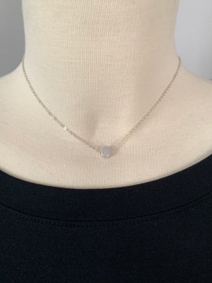Sliver Necklace with coin accent- -Trendy Me Boutique, Granada Hills California