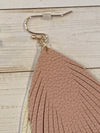 Pink Off White Fringe Earrings- -Trendy Me Boutique, Granada Hills California