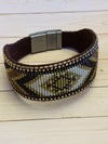 Brown Legendary Hand Beaded Bracelet- -Trendy Me Boutique, Granada Hills California
