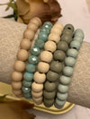 Sage Aqua Stone Bracelet- -Trendy Me Boutique, Granada Hills California