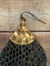 Grey Leather Snake Earrings- -Trendy Me Boutique, Granada Hills California