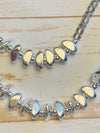 Crystal Silver Necklace- -Trendy Me Boutique, Granada Hills California