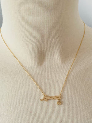 Birthday Month Necklace Aquarius- -Trendy Me Boutique, Granada Hills California