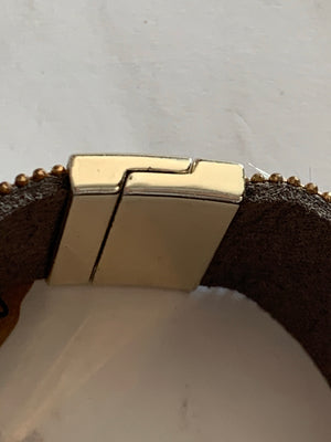 Narrow Brown Animal Print Bracelet- -Trendy Me Boutique, Granada Hills California
