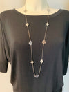 Silver Dainty Long Necklace- -Trendy Me Boutique, Granada Hills California
