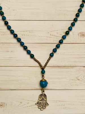 Hand Of God Turquoise Necklace- -Trendy Me Boutique, Granada Hills California