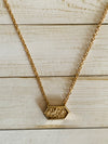 Gold Necklace Rose Gold Pendant- -Trendy Me Boutique, Granada Hills California