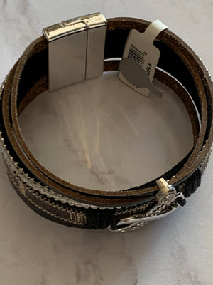 Infinity Chic Leather Bracelet- -Trendy Me Boutique, Granada Hills California