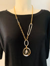 Sofia Matte Gold Silver Necklace- -Trendy Me Boutique, Granada Hills California