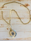 Sofia Matte Gold Silver Necklace- -Trendy Me Boutique, Granada Hills California