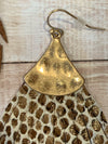 Brown Leather Snake Earrings- -Trendy Me Boutique, Granada Hills California