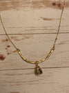 Gold Necklace with Dalmatian Stone- -Trendy Me Boutique, Granada Hills California