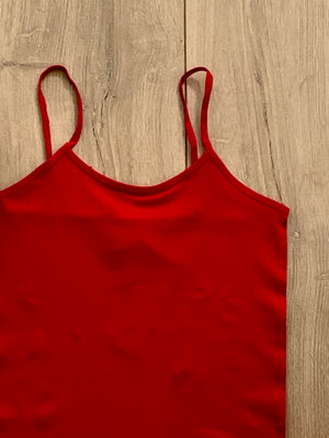 Red Seamless Cami Top- -Trendy Me Boutique, Granada Hills California