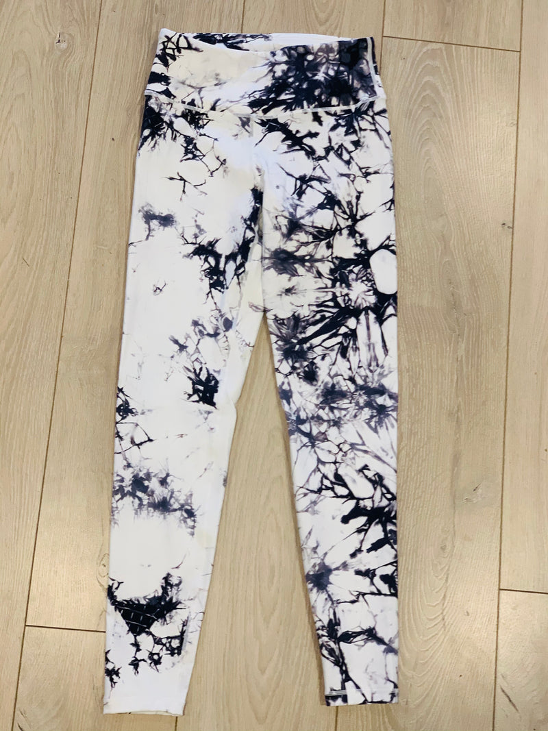 White Black Tie Dye Legging- -Trendy Me Boutique, Granada Hills California