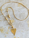 Gold Heart Necklace- -Trendy Me Boutique, Granada Hills California