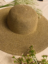 Natural Gold Lurex Floppy Hat- -Trendy Me Boutique, Granada Hills California