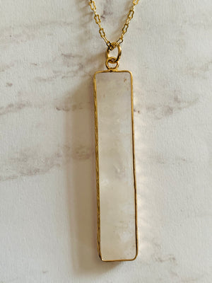 Natural Agate Stone Layered Necklace- -Trendy Me Boutique, Granada Hills California