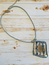 Diamond Stone Necklace- -Trendy Me Boutique, Granada Hills California