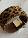 Narrow Brown Animal Print Bracelet- -Trendy Me Boutique, Granada Hills California