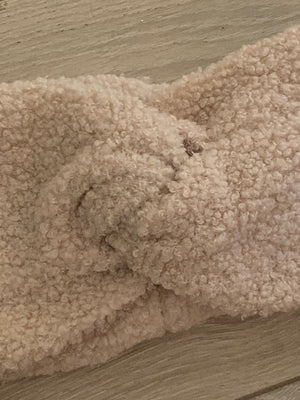 Cream Sherpa Headband- -Trendy Me Boutique, Granada Hills California