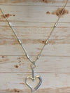 Silver Heart Necklace- -Trendy Me Boutique, Granada Hills California
