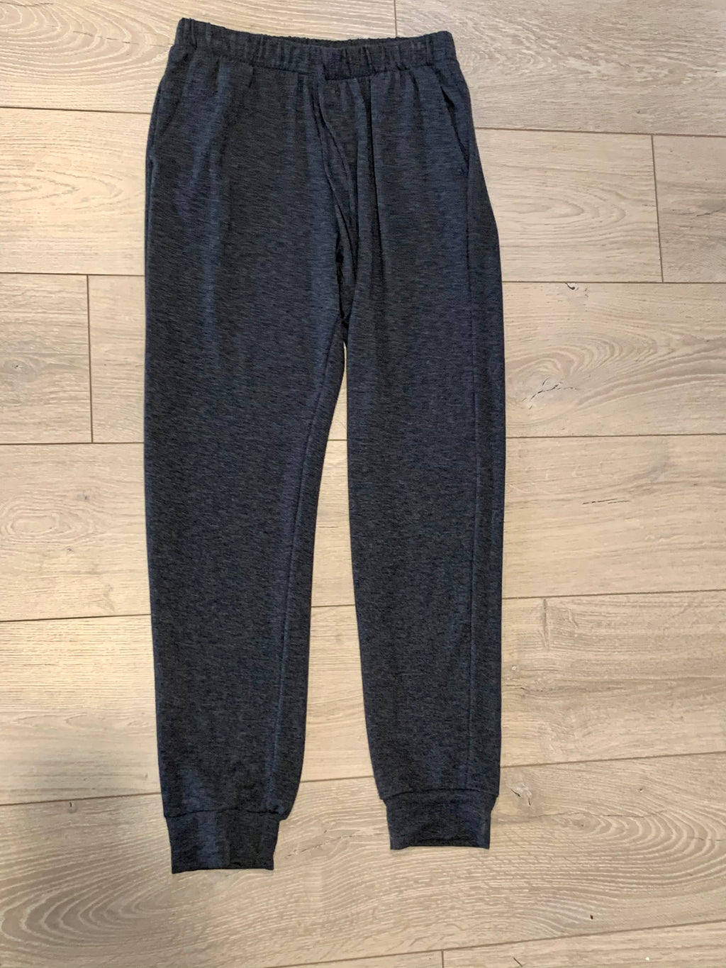 Charcoal French Terry Joggers Pockets- -Trendy Me Boutique, Granada Hills California