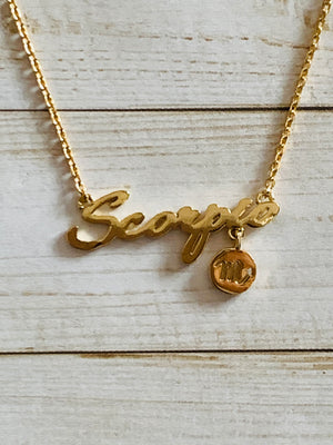Birthday Month Necklace Scorpio- -Trendy Me Boutique, Granada Hills California