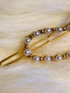 Gold Pearl Heart Hair Clip- -Trendy Me Boutique, Granada Hills California