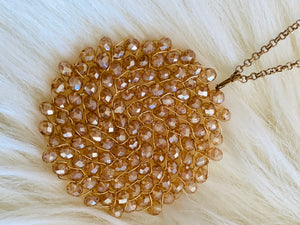 Cluster Crystal Pendant Necklace- -Trendy Me Boutique, Granada Hills California