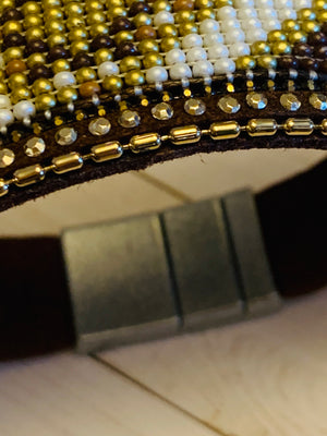 Brown Legendary Hand Beaded Bracelet- -Trendy Me Boutique, Granada Hills California