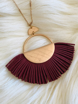 Wine Fan Necklace- -Trendy Me Boutique, Granada Hills California