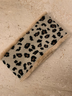 Taupe Leopard Fuzzy Headband- -Trendy Me Boutique, Granada Hills California
