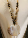 Cream Shelda Necklace- -Trendy Me Boutique, Granada Hills California