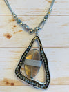 Triangle Stone Necklace- -Trendy Me Boutique, Granada Hills California