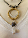 Janice Double Circle Pearl Necklace- -Trendy Me Boutique, Granada Hills California