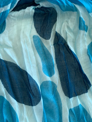 Turquoise Blue Multi Circle Scarves- -Trendy Me Boutique, Granada Hills California