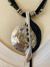 Swirl Matte Silver Necklace- -Trendy Me Boutique, Granada Hills California